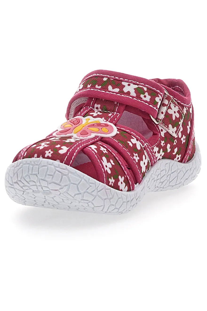 Sandali Fucsia in Tessuto con Punta Chiusa Pitt Kids 3903