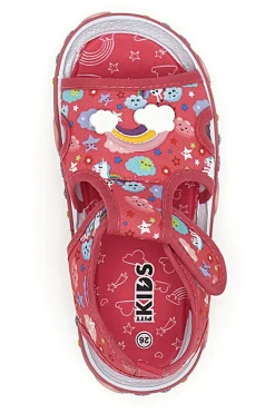 Sandali fuxia con stampa unicorni Pitt kids PK2872A