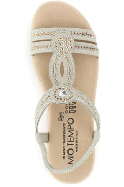 Sandali ghiaccio con strass Mio tempo LR263702