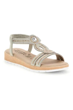 Sandali ghiaccio con strass Mio tempo LR263702