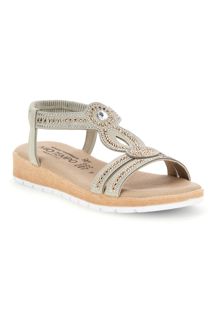 Sandali ghiaccio con strass Mio tempo LR263702