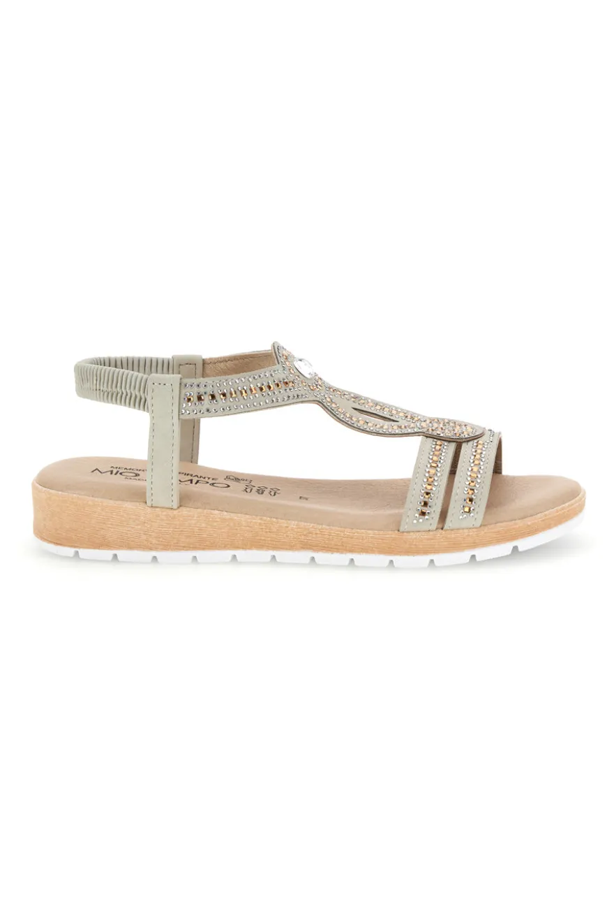 Sandali ghiaccio con strass Mio tempo LR263702