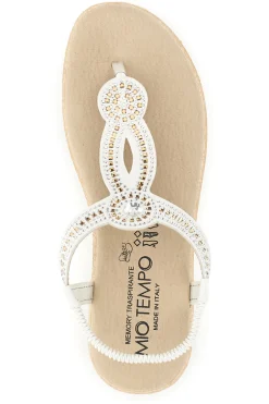 Sandali ghiaccio infradito con strass Mio tempo LR263703