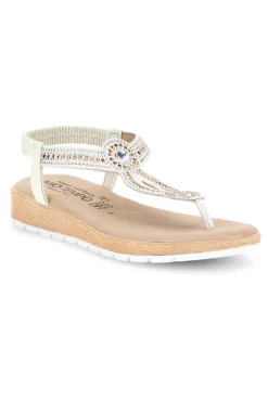 Sandali ghiaccio infradito con strass Mio tempo LR263703