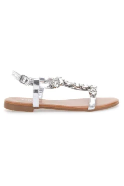 Sandali gioiello argento con maxi strass The First Chic PREA483