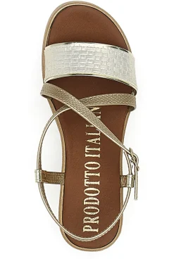 Sandali Gold Estivi Made in Italy Mio Tempo 4161