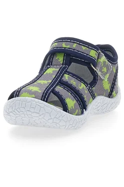 Sandali grigi con dinosauri gialli punta chiusa PITT KIDS PK2492E