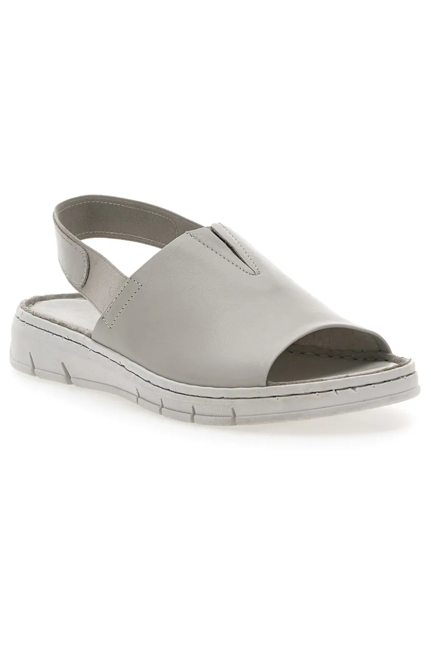 Sandali Grigi con Elastico Posteriore in Vera Pelle PITTARELLO FOCUS 3316134