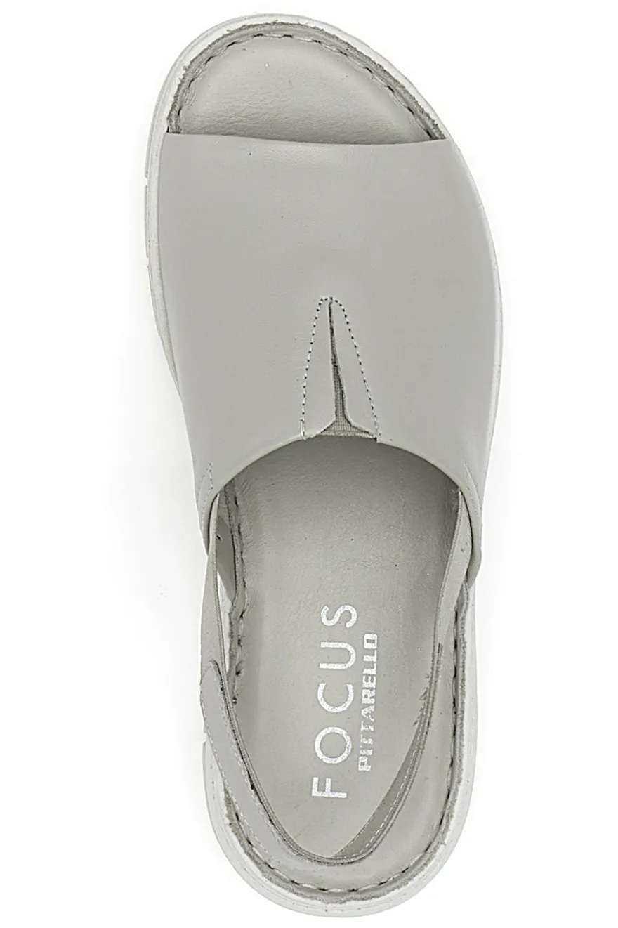 Sandali Grigi con Elastico Posteriore in Vera Pelle PITTARELLO FOCUS 3316134