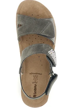 Sandali grigi con plantare anatomico Inblu 66 FC
