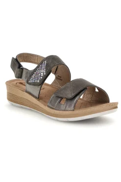 Sandali grigi con plantare anatomico Inblu 66 FC