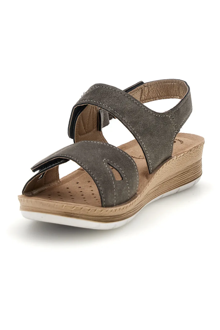 Sandali grigi con plantare anatomico Inblu 66 FC