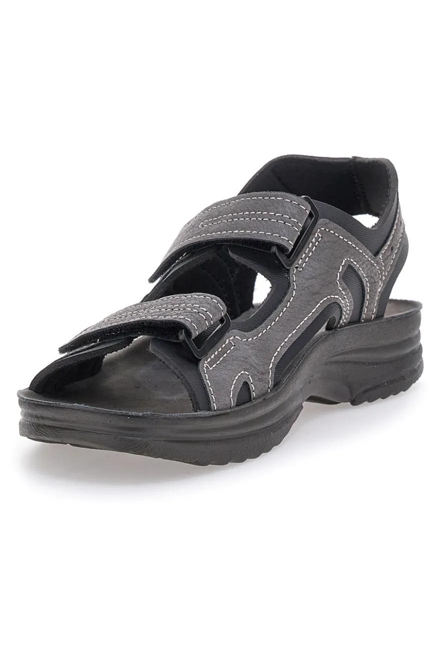 Sandali Grigi Con Strappi in Velcro Inblu 28 RY
