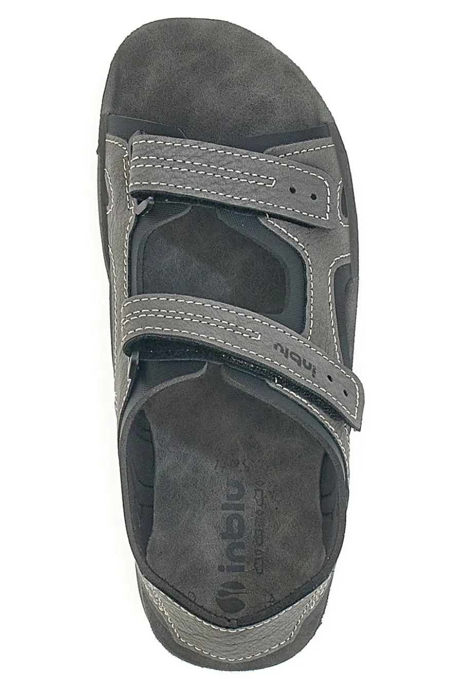 Sandali Grigi Con Strappi in Velcro Inblu 28 RY