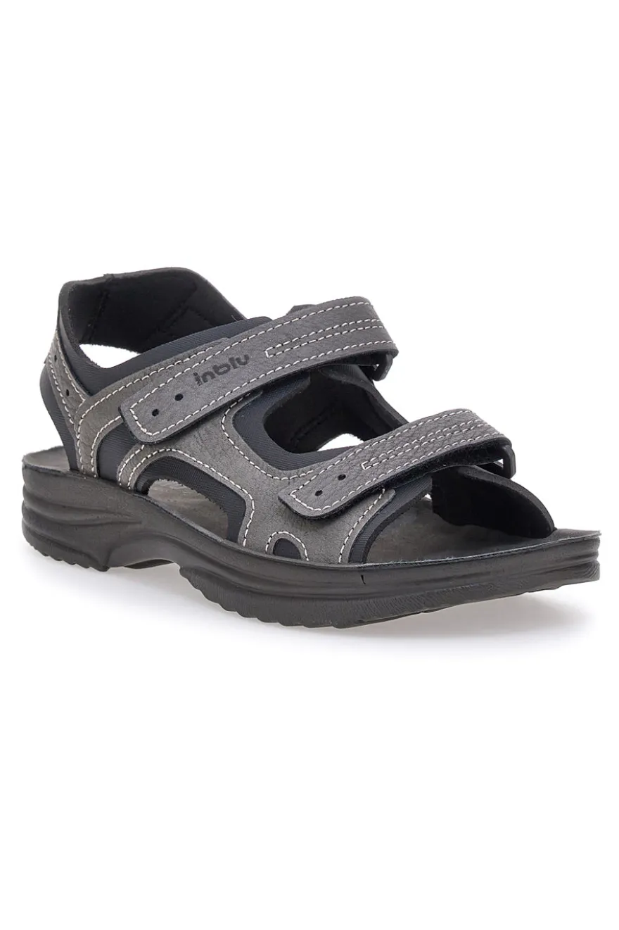 Sandali Grigi Con Strappi in Velcro Inblu 28 RY