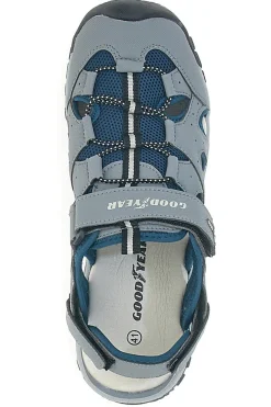 Sandali Grigi Con Strappi in Velcro Goodyeas 31047