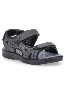 Sandali Grigi Con Strappi in Velcro Johes Land 3104