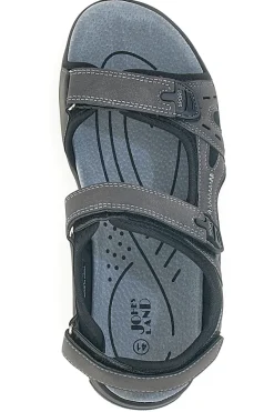 Sandali Grigi Con Strappi in Velcro Johes Land 3104