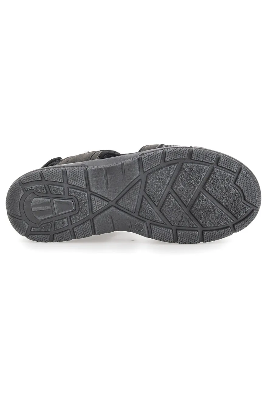 Sandali Grigi Con Strappi in Velcro Canguro 1015
