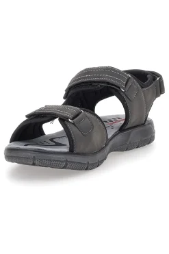 Sandali Grigi Con Strappi in Velcro Canguro 1015