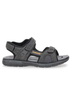 Sandali Grigi Con Strappi in Velcro Canguro 1015