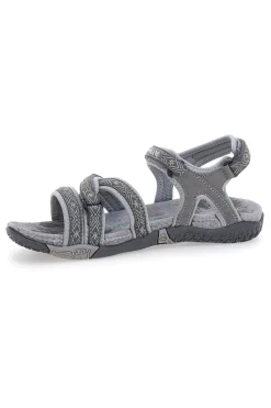 Sandali Grigi Con Strappi In Velcro Overland 22066