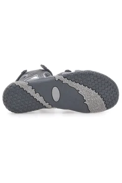 Sandali Grigi Con Strappi In Velcro Overland 22066