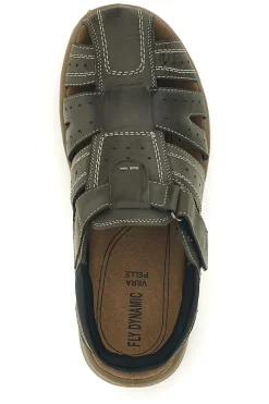 Sandali grigi con strappo in velcro Fly dinamic FD29