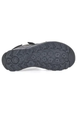 Sandali Grigi In Vera Pelle con Strappo in Velcro Fly Dynamic FD11
