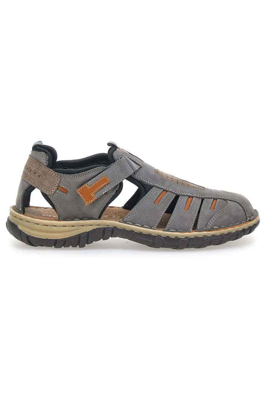 Sandali Grigi in Vera Pelle Pittarello Eco 3004
