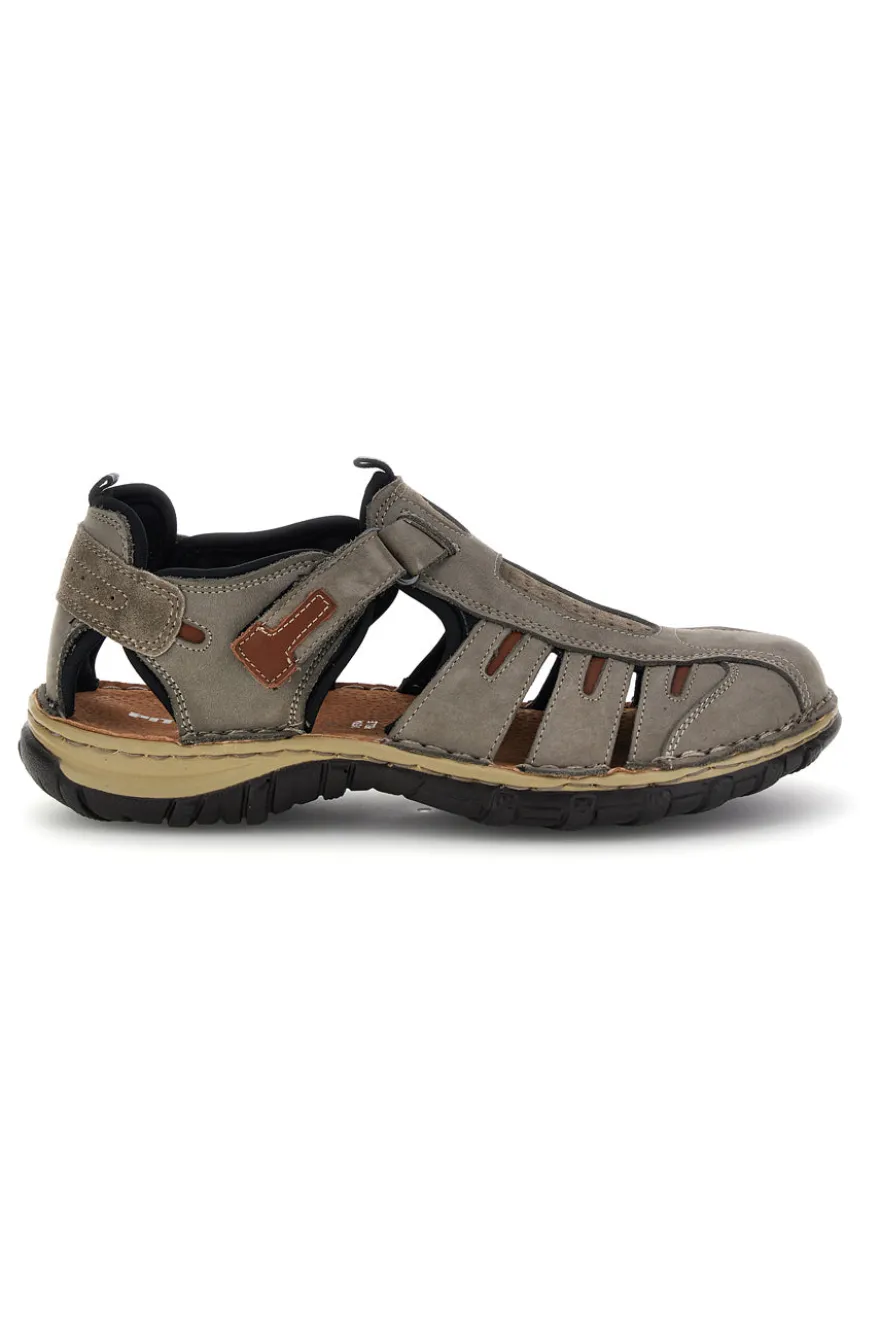 Sandali grigi in vera pelle traforata Pittarello eco 2613004