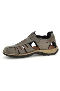 Sandali grigi in vera pelle traforata Pittarello eco 2613004