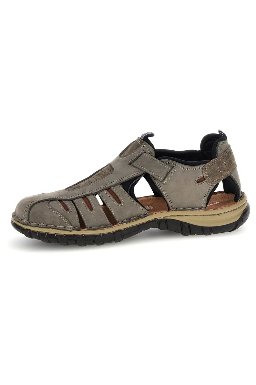 Sandali grigi in vera pelle traforata Pittarello eco 2613004