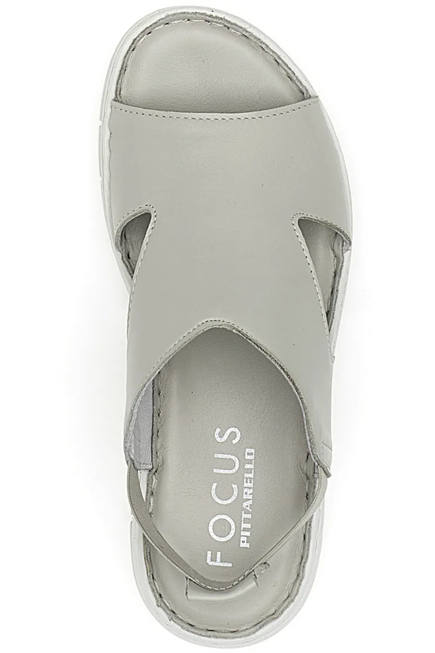 Sandali Grigio con Elastico E Tomaia in Pelle Incrociata PITTARELLO FOCUS 3324926
