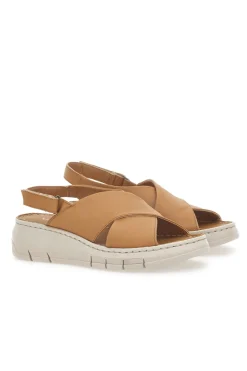 Sandali in Vera Pelle Cognac Mio Tempo 350020