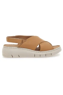Sandali in Vera Pelle Cognac Mio Tempo 350020