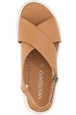 Sandali in Vera Pelle Cognac Mio Tempo 350020