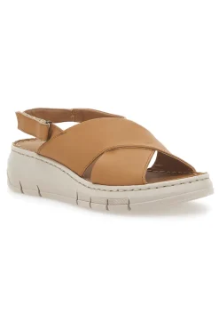Sandali in Vera Pelle Cognac Mio Tempo 350020