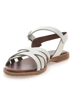 Sandali in vera pelle intrecciati con cinturino alla caviglia Pittarello Sun DS02