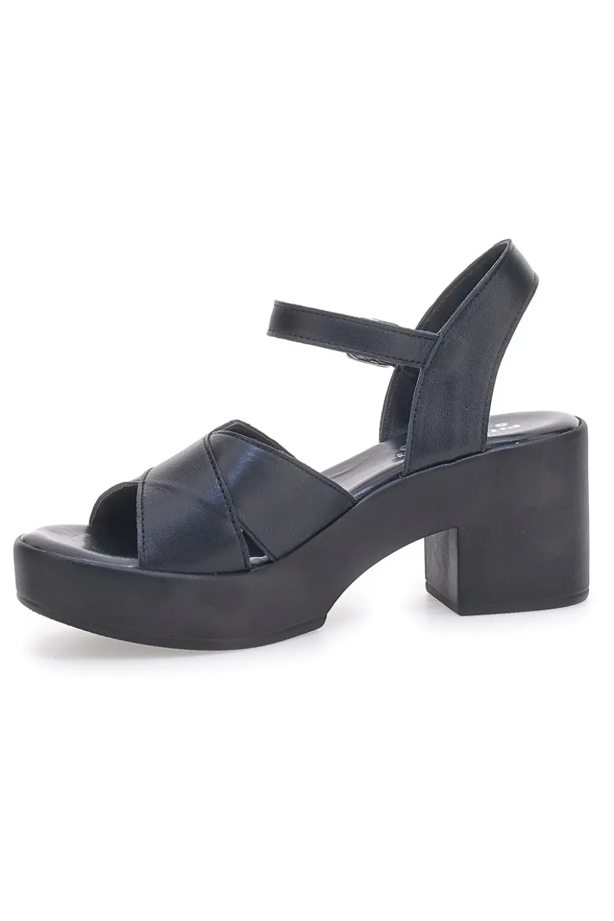 Sandali in vera pelle neri PITT.LOVE 315671082