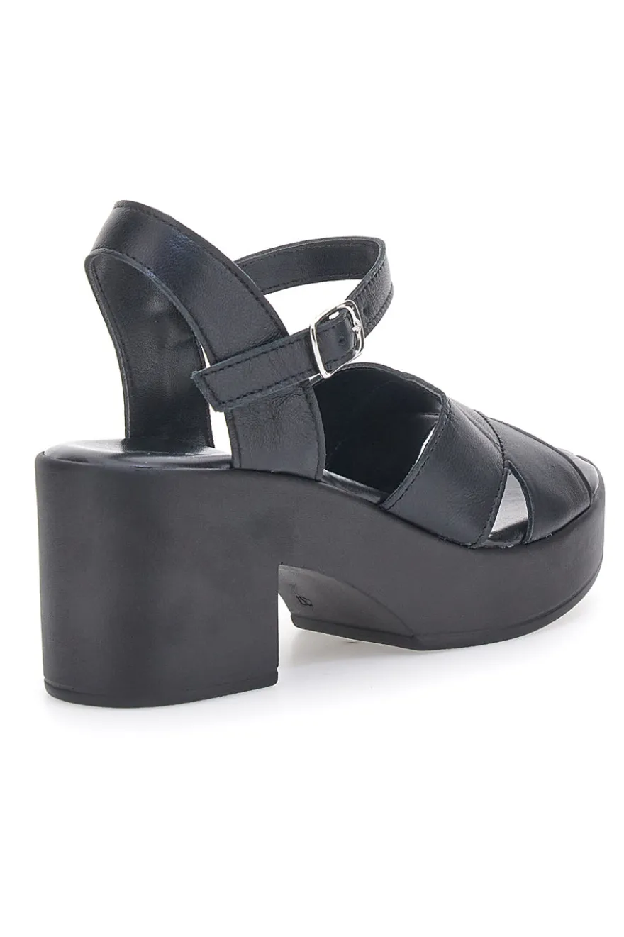 Sandali in vera pelle neri PITT.LOVE 315671082