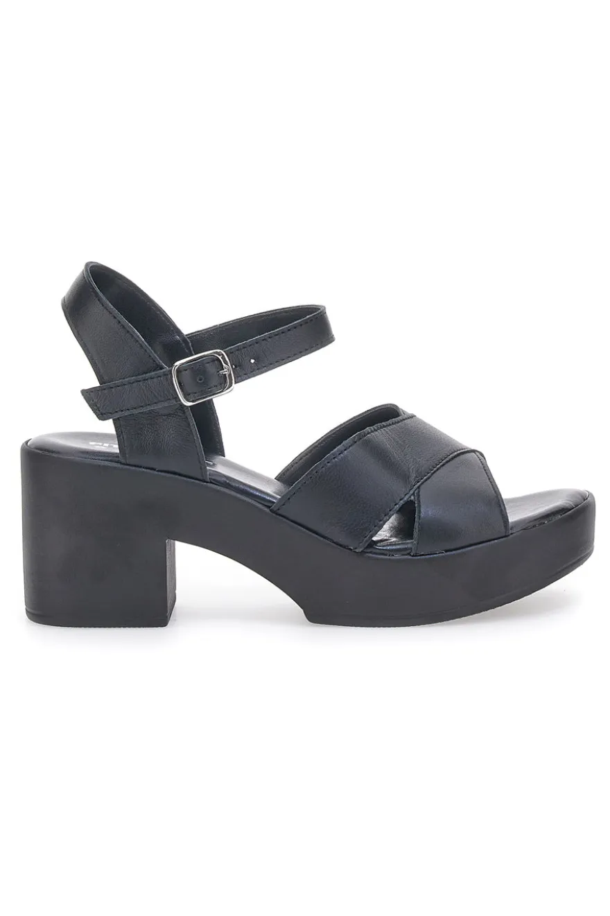 Sandali in vera pelle neri PITT.LOVE 315671082