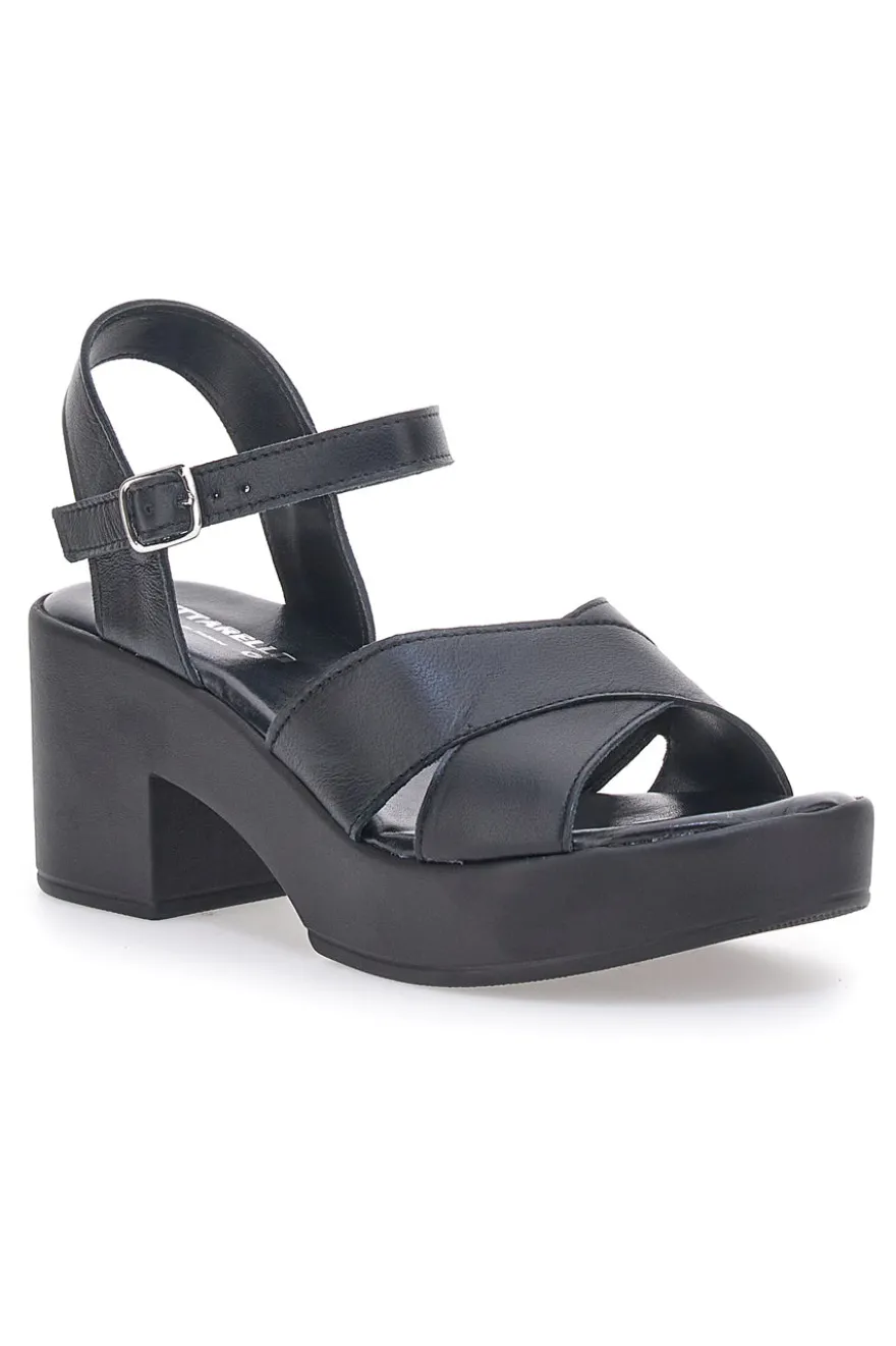 Sandali in vera pelle neri PITT.LOVE 315671082