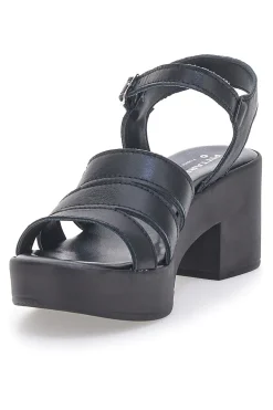 Sandali in vera pelle neri PITT.LOVE 800071082