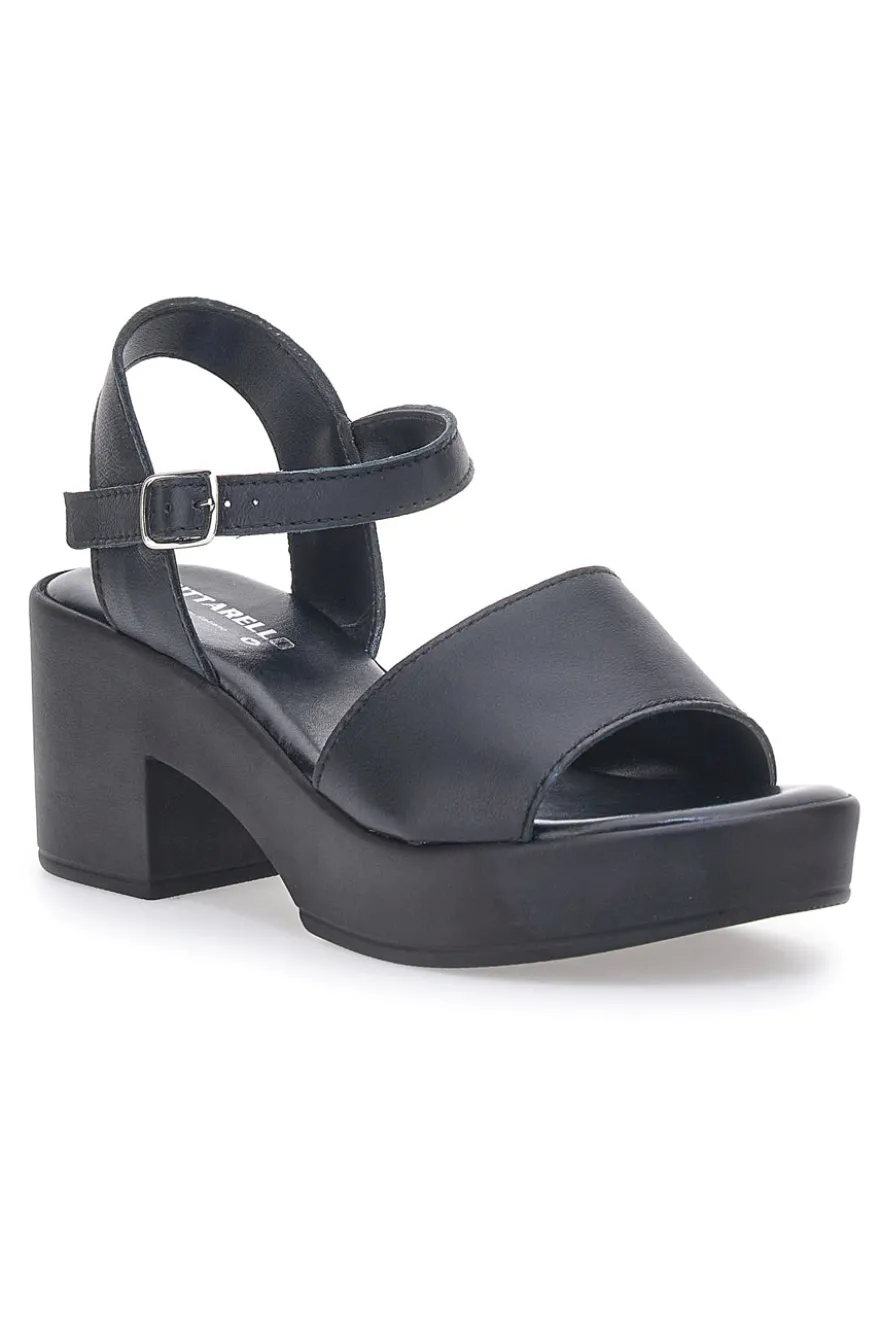 Sandali in vera pelle neri PITT.LOVE 318571082