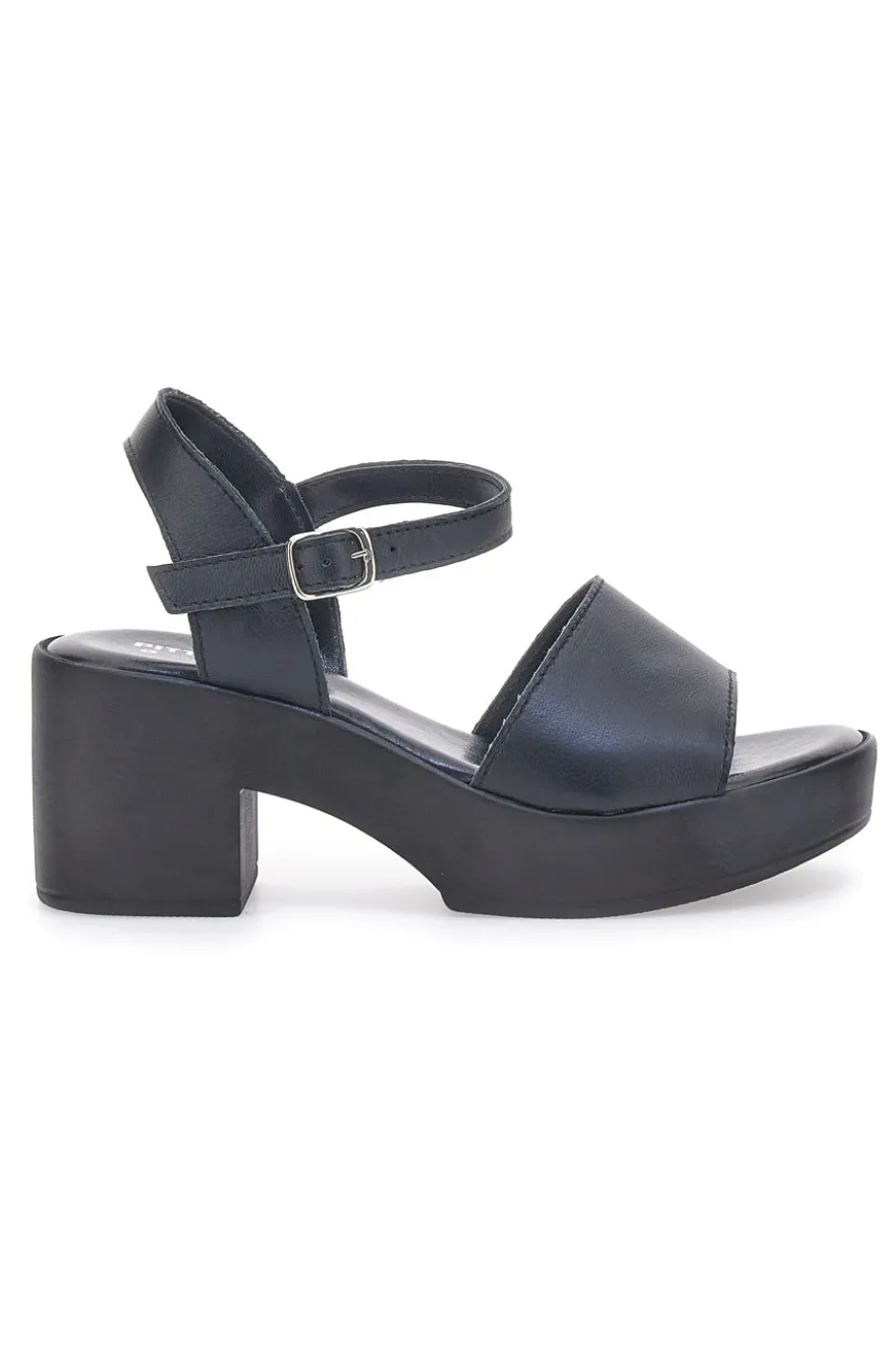 Sandali in vera pelle neri PITT.LOVE 318571082