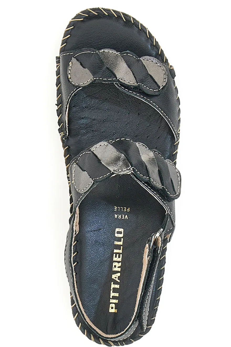 Sandali in Vera Pelle Pittarello 42055 Neri
