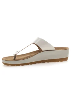 Sandali infradito bianchi con plantare comfort Fly Flot 42H593C