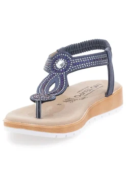 Sandali infradito blu con strass MIO TEMPO LR253421