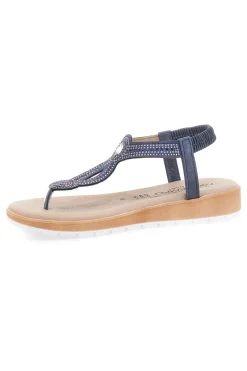 Sandali infradito blu con strass MIO TEMPO LR253421